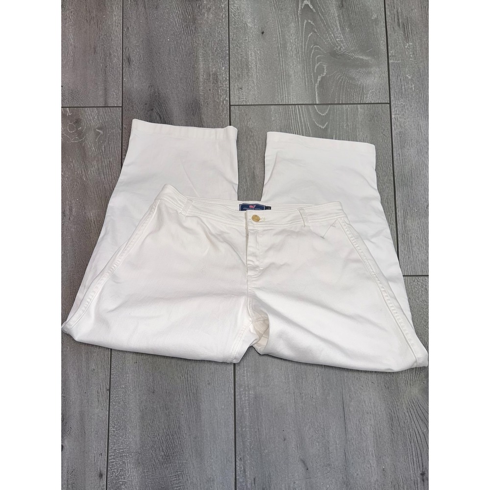 Vineyard Vines White Cropped Wide Leg Sailor Pants Women's Size 31 NWOT